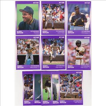 Wrong Name Error Set - BARRY BONDS 1990 Star Purple 11 card ERROR Set