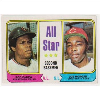 1974 Topps Rod Carew + Joe Morgan #333 Card - HOF'ers