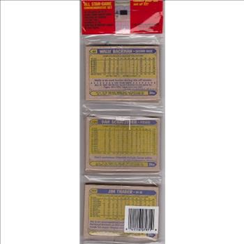 1987 Topps Baseball 49 Card Rack Pack w/ Fernando Valenzuela On Front