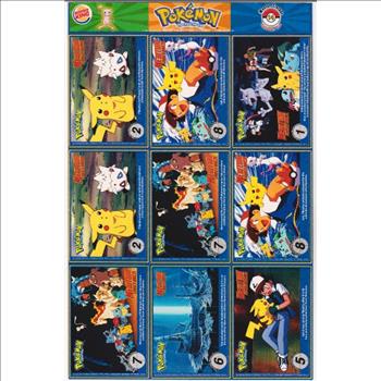  1999 Pokemon Master Trainer Collector Set Uncut 9 Card Uncut #14 Sheet