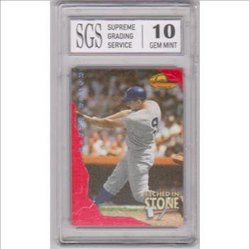 Graded Gem Mint 10 - Roger Maris 1994 Ted Williams Maris RED Etched In Stone #ES2 Card