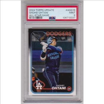 Graded PSA Mint 9 - Shohei Ohtani 2024 Topps Update All-Star Game #ASG-18 Card