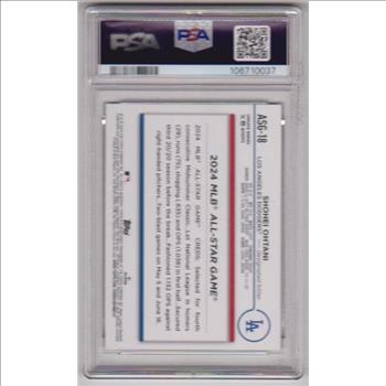 Graded PSA Mint 9 - Shohei Ohtani 2024 Topps Update All-Star Game #ASG-18 Card