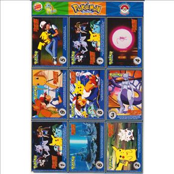 1999 Pokemon Master Trainer Collector Set Uncut 9 Card Uncut #15 Sheet
