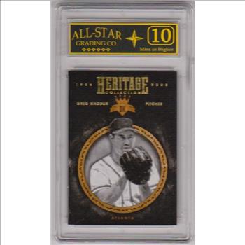 Graded 10 - Greg Maddux 2016 Panini Diamond Kings Heritage Collection #HC10 Insert Card
