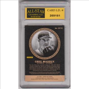 Graded 10 - Greg Maddux 2016 Panini Diamond Kings Heritage Collection #HC10 Insert Card