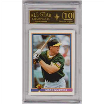 Graded 10 - Mark McGwire 1991 Bowman #234 Card