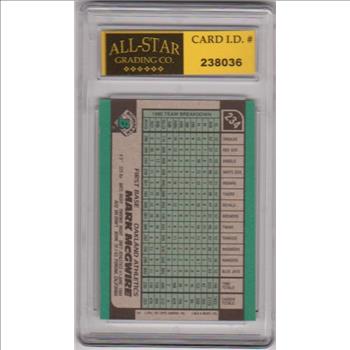 Graded 10 - Mark McGwire 1991 Bowman #234 Card