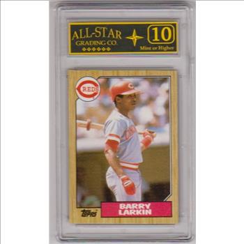 Rookie Graded 10 - Barry Larkin 1987 Topps #648 Card