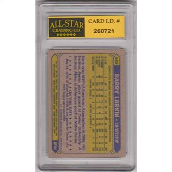 Rookie Graded 10 - Barry Larkin 1987 Topps #648 Card