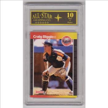 Rookie Graded 10 - Craig Biggio 1989 Donruss #561 Card