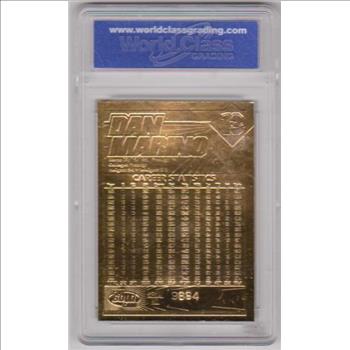 Graded Gem Mint 10 - Dan Marino 2000 23 Kt Gold Card