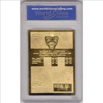 Graded Gem Mint 10 - Michael Jordan 1996-97 Fleer Feel The Game '86 Signature Series 23 Kt Gold Card