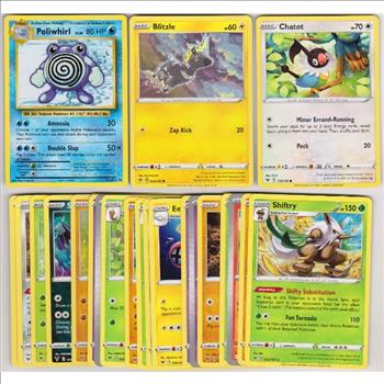 25 Different Pokemon Trading Cards w/ Poliwhirl + More
