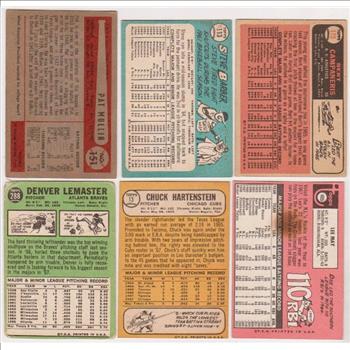 6 Different 1950's/1960's Topps/Bowman Baseball Cards w/ Bert Campaneris + More