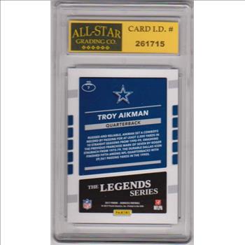 Graded 10 - Troy Aikman 2017 Donruss The Legends Series #7 Card