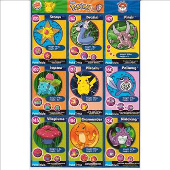 1999 Pokemon Master Trainer Collector Set Uncut 9 Card Uncut #13 Sheet w/ Pikachu + More