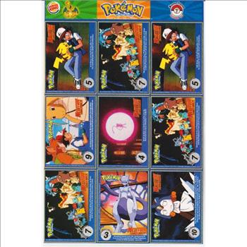 1999 Pokemon Master Trainer Collector Set Uncut 9 Card Sheet #7