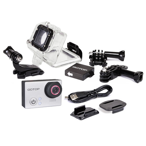 Gotop Silver Edition Waterproof HD 1080p Sports Camera | Property Room