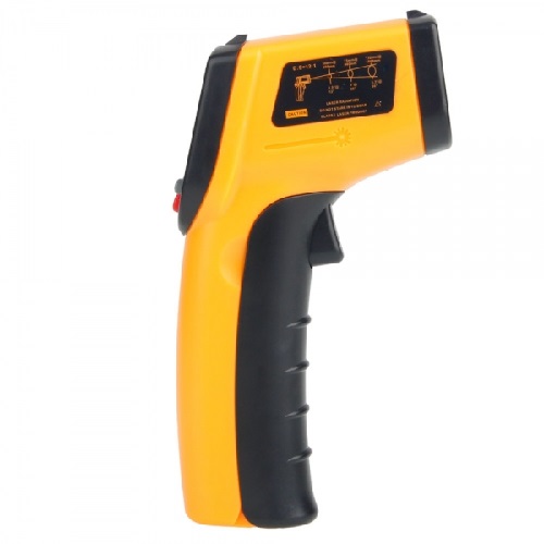 yellow black infrared digital temperature gun property room