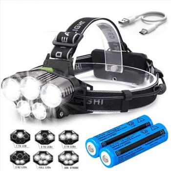 35000 Lumen 5X LED Torch Headlamp