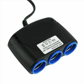 3-Way Cigarette Lighter Splitter with USB Ports