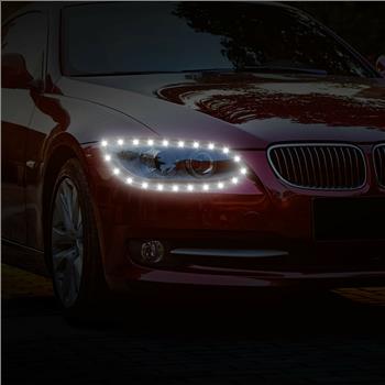 4pcs 15 LED Waterproof Vehicle Strip Light (White)