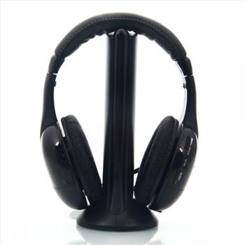 5-in-1 Hi-Fi S-XBS Wireless Headphones w/FM Radio