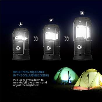 6 LED Collapsible Solar Camping Lantern / Flashlight