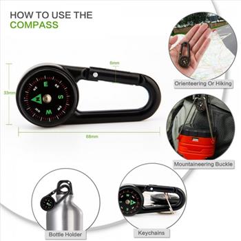 6 LED Collapsible Solar Camping Lantern w/ Compass