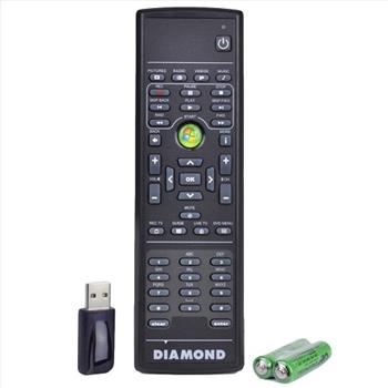New aim Diamond 44-button Windows 7/Vista Media Center Full Sized IR Remote Control w/USB Dongle Receiver