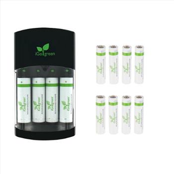 New iGo Green Energy Alkaline/Ni-MH Battery Charger Set