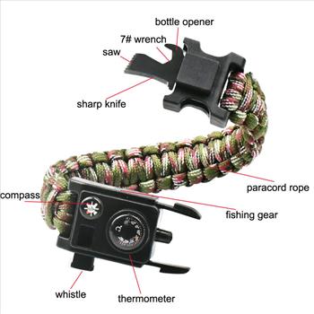 9-in-1 Paracord Survival Wristband
