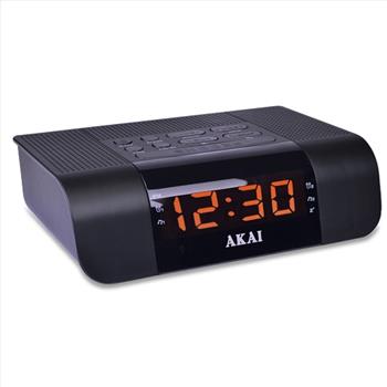 Akai FM PLL Alarm Clock Radio w/Fast Charging USB Port