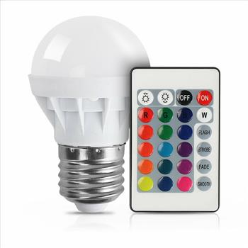 Color-Changing Light Bulb w/Wireless Remote Control