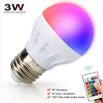 Color-Changing Light Bulb w/Wireless Remote Control