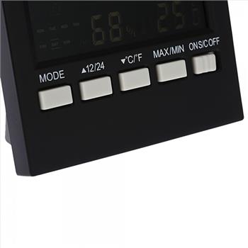 Digital LCD Thermometer & Hydrometer Alarm Clock