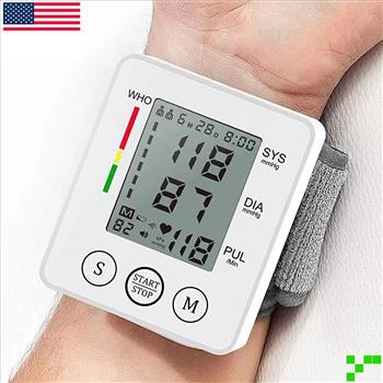 Digital Wrist Blood Pressure and Heart Rate Monitor