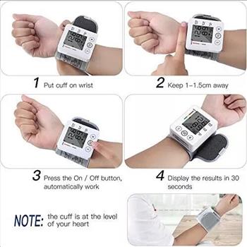 Digital Wrist Blood Pressure and Heart Rate Monitor