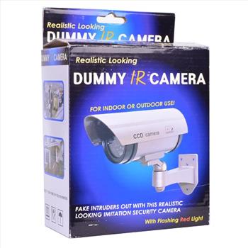 Indoor/Outdoor Dummy IR Camera w/Red Blinking Light