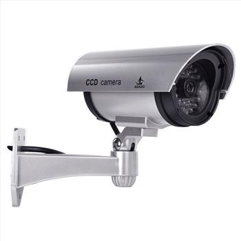 Indoor/Outdoor Dummy IR Camera w/Red Blinking Light