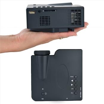Mini LCD Projector with HDMI, VGA, SD, and Remote