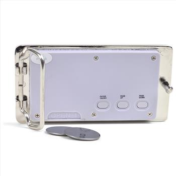 Programmable Scrolling Blue LED Chrome Belt Buckle