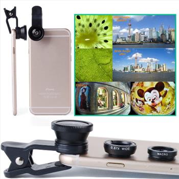 Universal 3in1 Fisheye Wide Macro Lens Kit