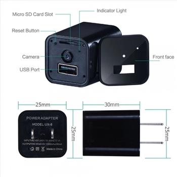 USB Charger HD Spy Camera with Motion Detection