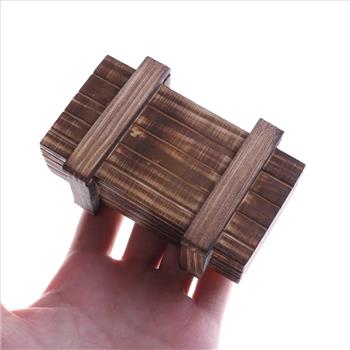Vintage-Looking Wooden Puzzle Box
