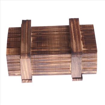 Vintage-Looking Wooden Puzzle Box