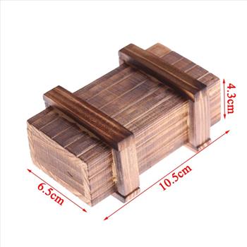 Vintage-Looking Wooden Puzzle Box