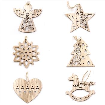 Wooden Ornament 12-Pack