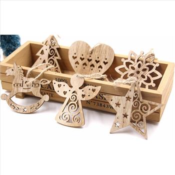 Wooden Ornament 12-Pack